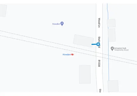 Howden station rail replacement stop location on a map