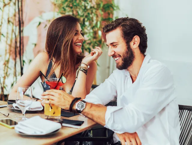 couple dining at restaurant